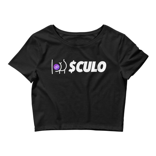 $CULO Black Crop Tee